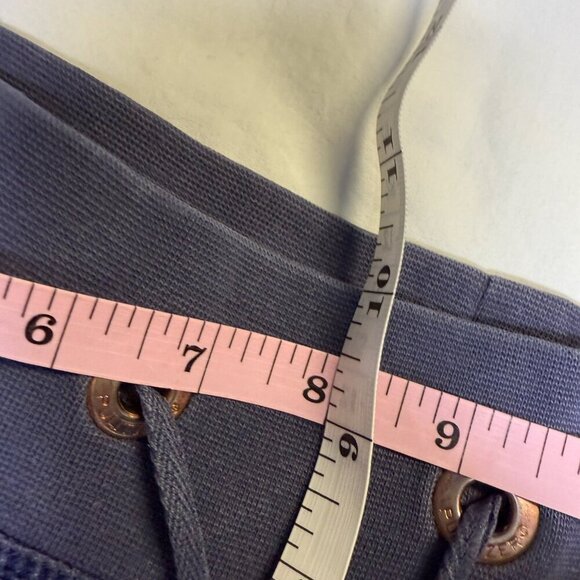 Lilly Pulitzer Linen Pants Navy Blue Drawstring Waist Sz L EUC - Picture 9 of 10